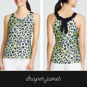 Price Drop ⬇️ Draper James Silk Floral Grosgrain Back Bow in Yellow & Blue • 2